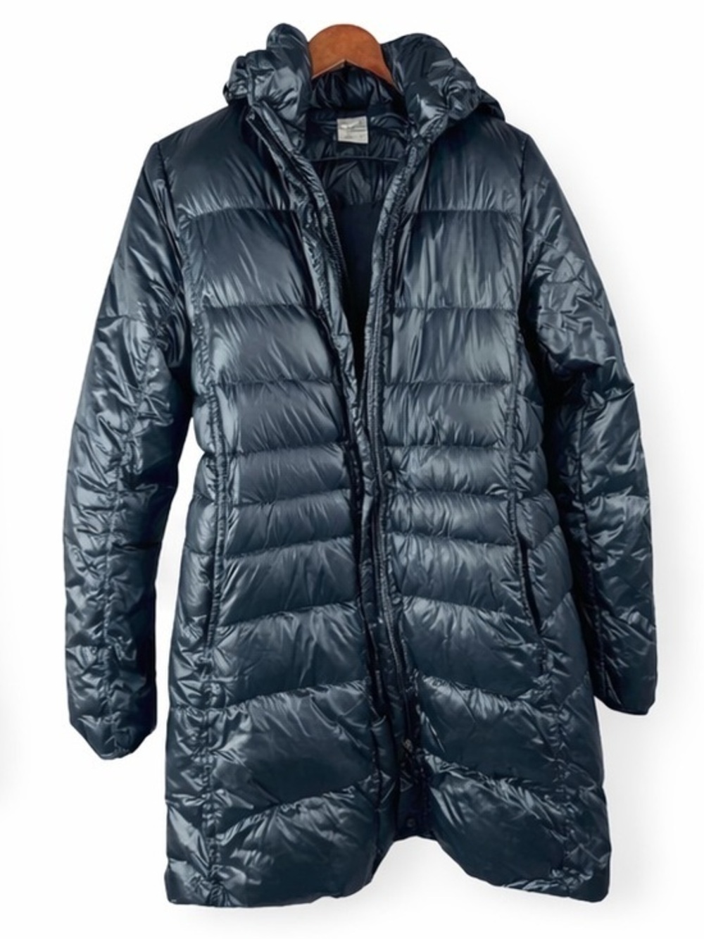 Nike Sportswear Down Fill Hooded Long Parka Jacket Charcoal Grey Women's M coat